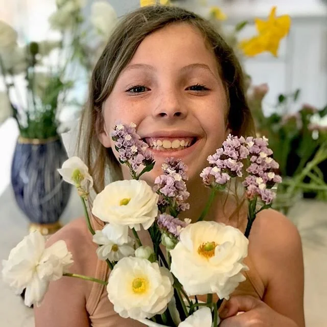 My friend Mary called to tell me about a ranunculus farm not far from our house that they&rsquo;ve opened to the public. I went this morning with my kids and picked so many beautiful flowers. We loved the fresh air and lovely fields. thanks, M. 
The 