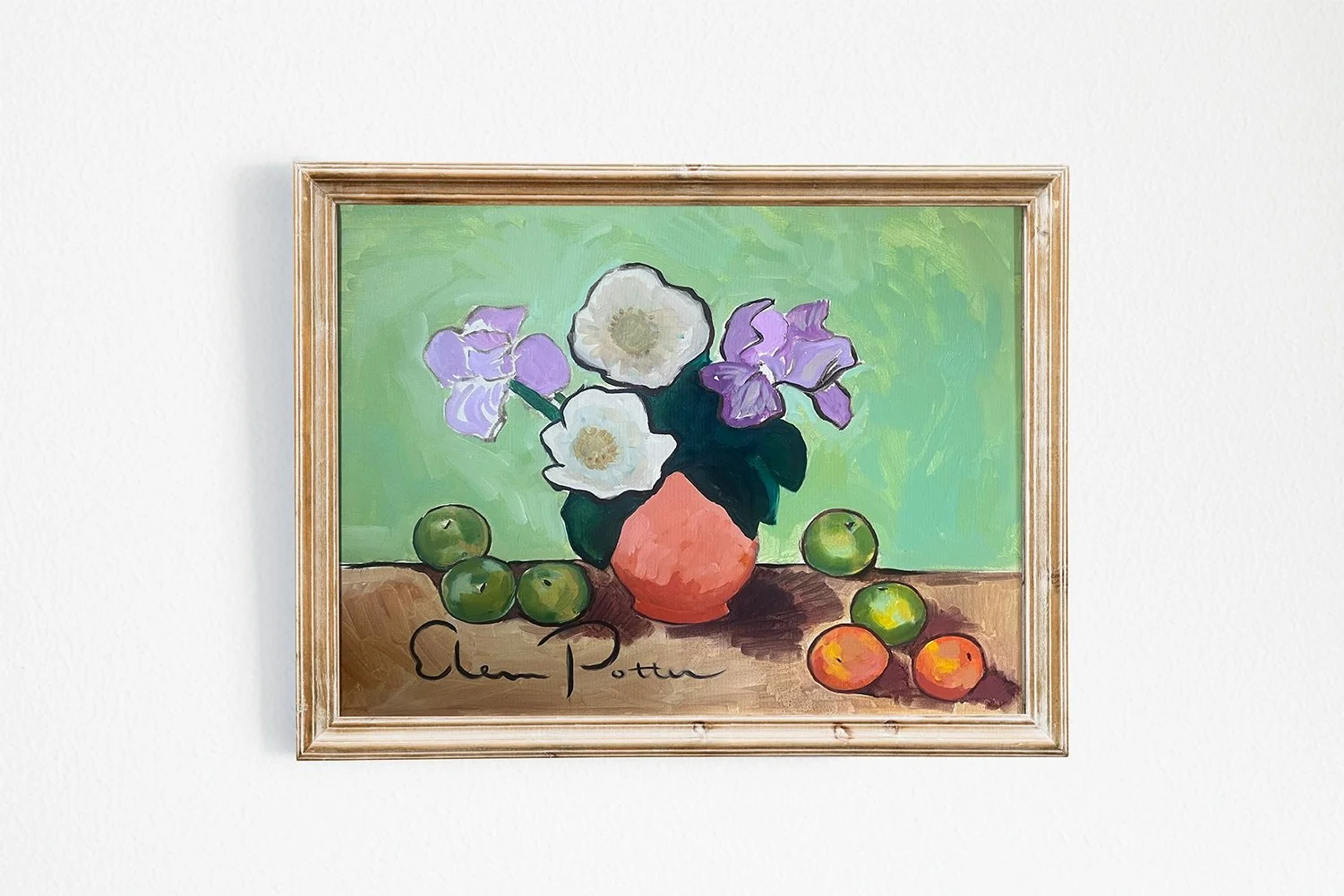 Scabiosa with Irises