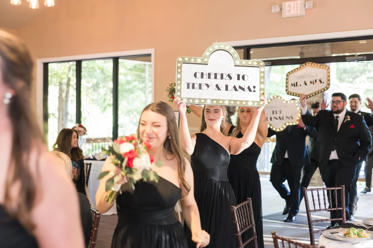 Lana &amp; Trey | A Bold Black, Gold &amp; Floral Wedding at Stonegate Glass Chapel