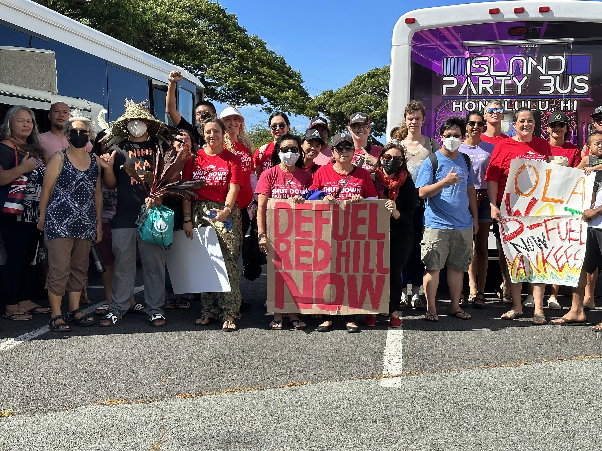 Activists serve Navy ‘eviction notice’ on one-year anniversary of Red Hill fuel spill