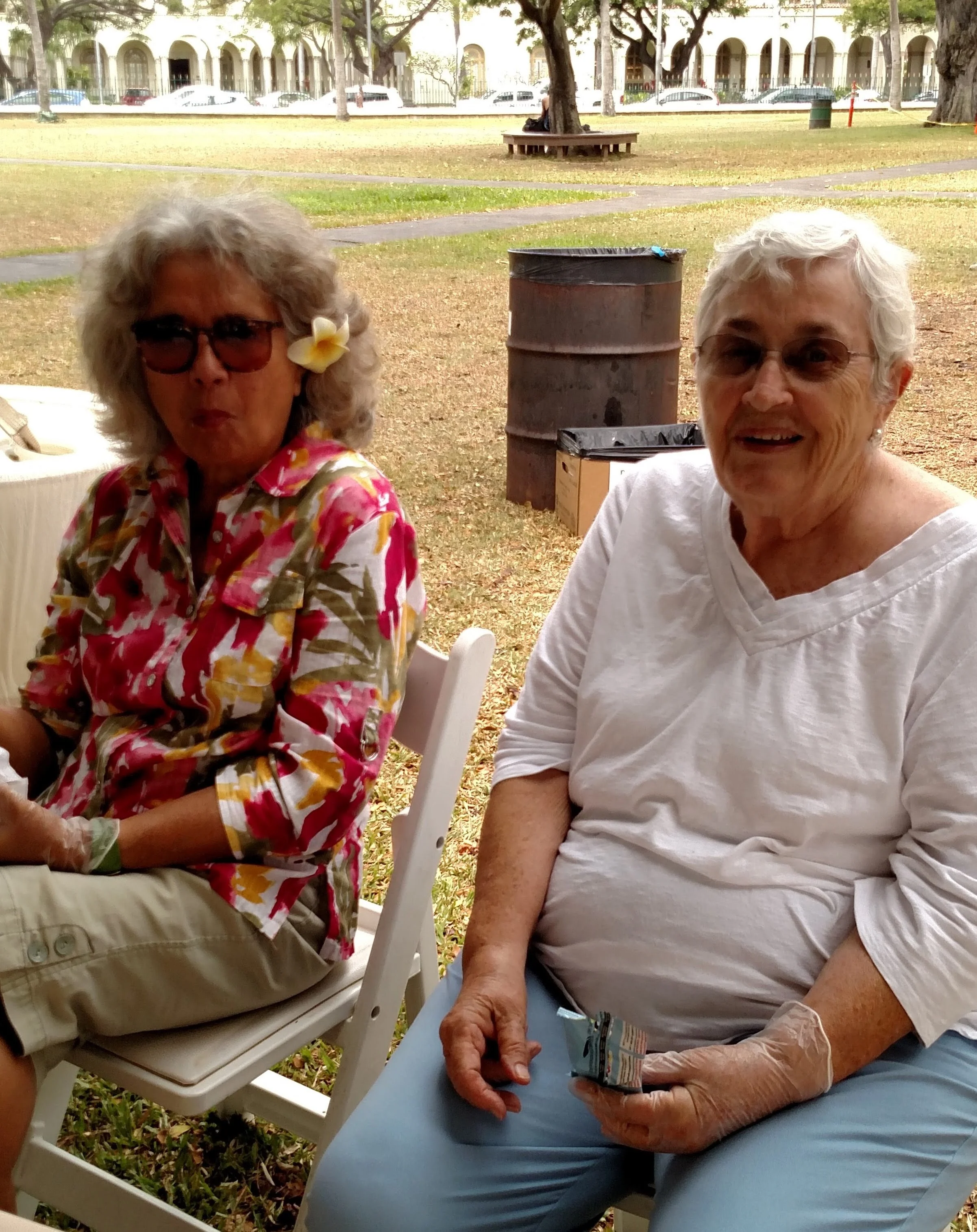Wailani and Annette at the 2016 Manu o Kū Festival. Photo: Jonee Peters