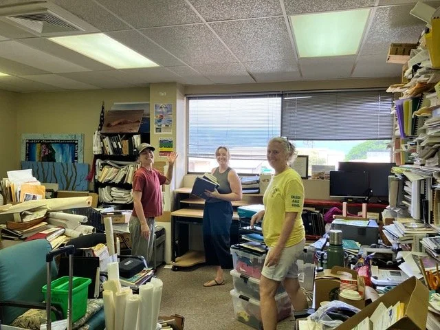 Alexa Lombardo, Jeanie Stewart, and Raina Myers begin the process of the Maui Group's office reorganization in December 2025.