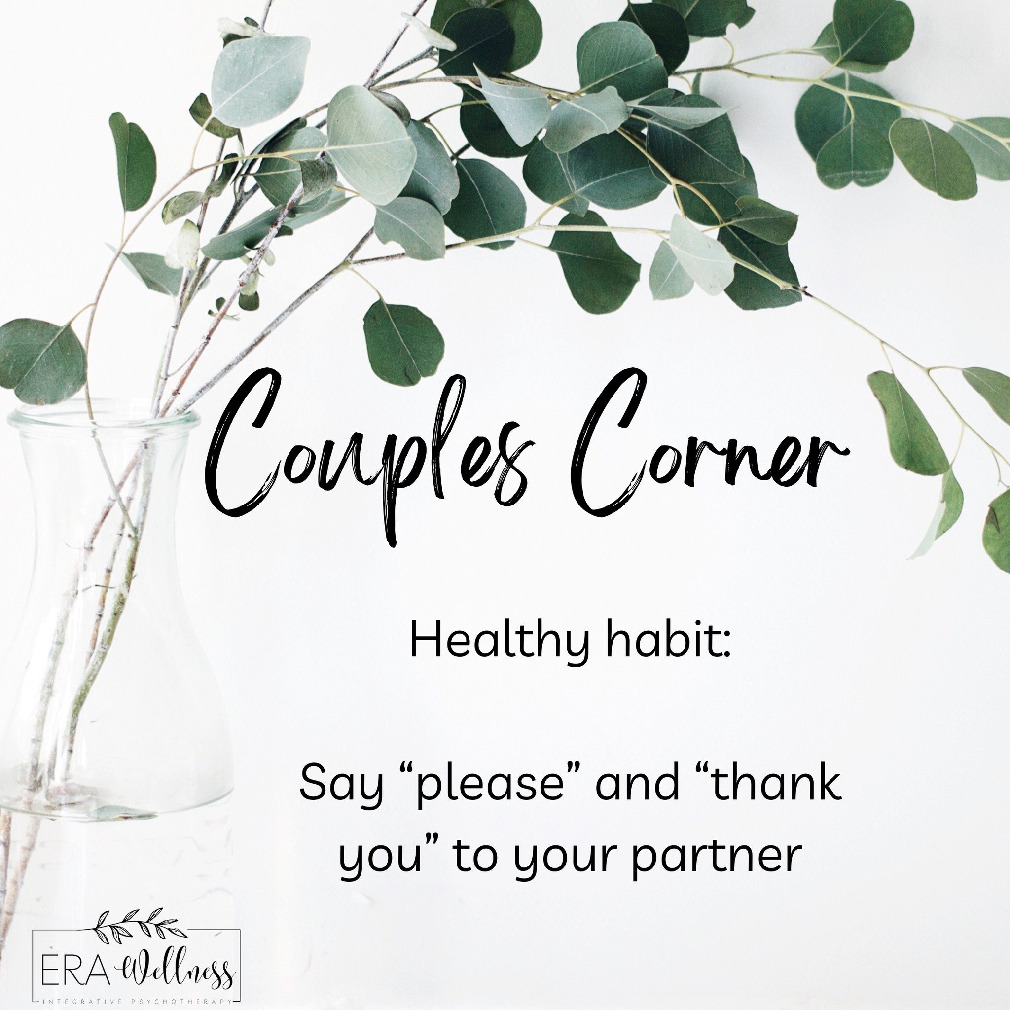 Couples Corner - May 17, 2024

Start, reengage, or continue the Healthy Habit of using manners.

🤨 Seem a little obvious? Simple? Maybe even silly?

Manners are important in daily life, including our relationships. Especially in the home! Practices 