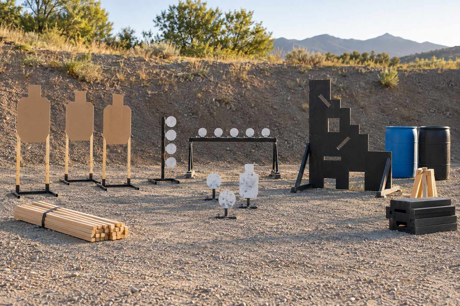 Targets, barricades and training equipment included at Empire Gun Club