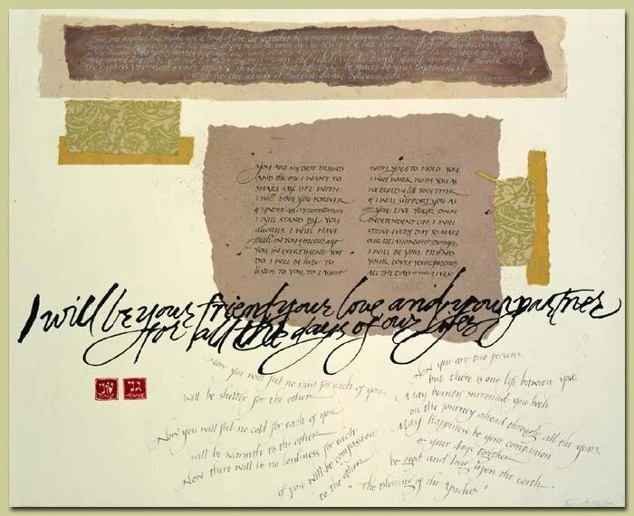  Jennie and Tony wedding - collage: 36”x 28” 