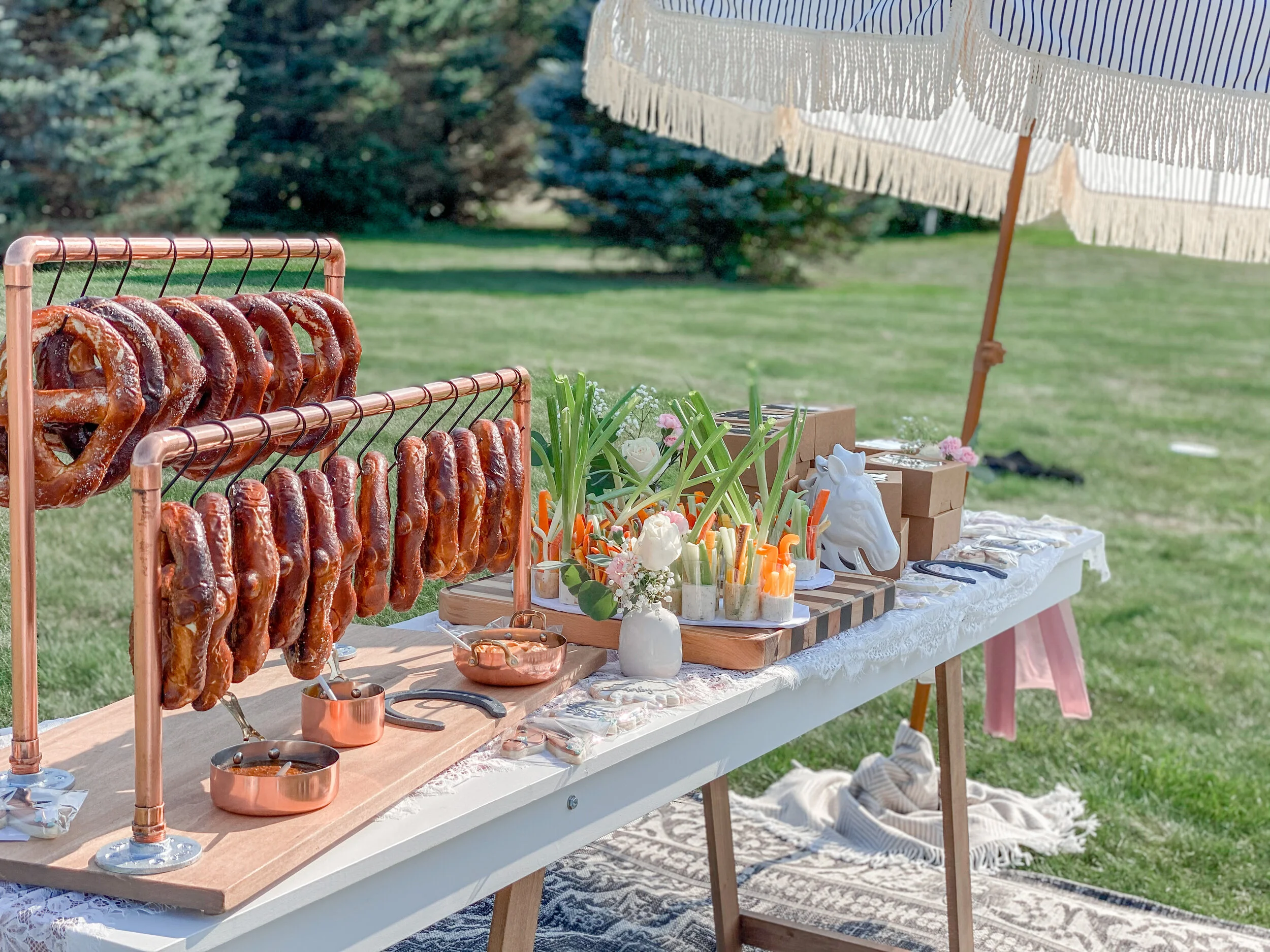 A finished Nordic-inspired salmon presentation created for the Fiskars anniversary celebration