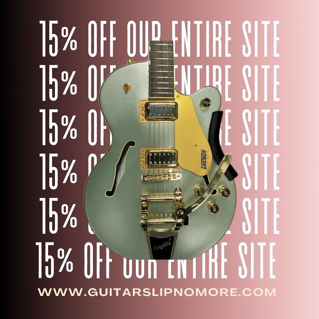 REMINDER! **LIMITED TIME ONLY! 
Use code ROCKNROLL for a 15% OFF your ENTIRE order at  www.guitarslipnomore.com/shop! 

Let's #rocknroll! 🎸