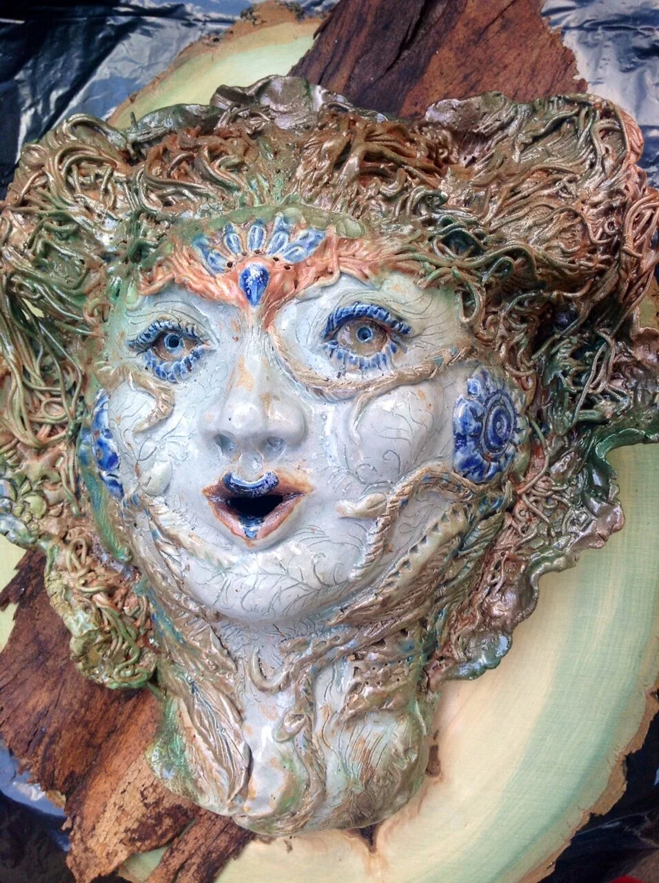 Ceramic Mask by Linda Johnstone Allen