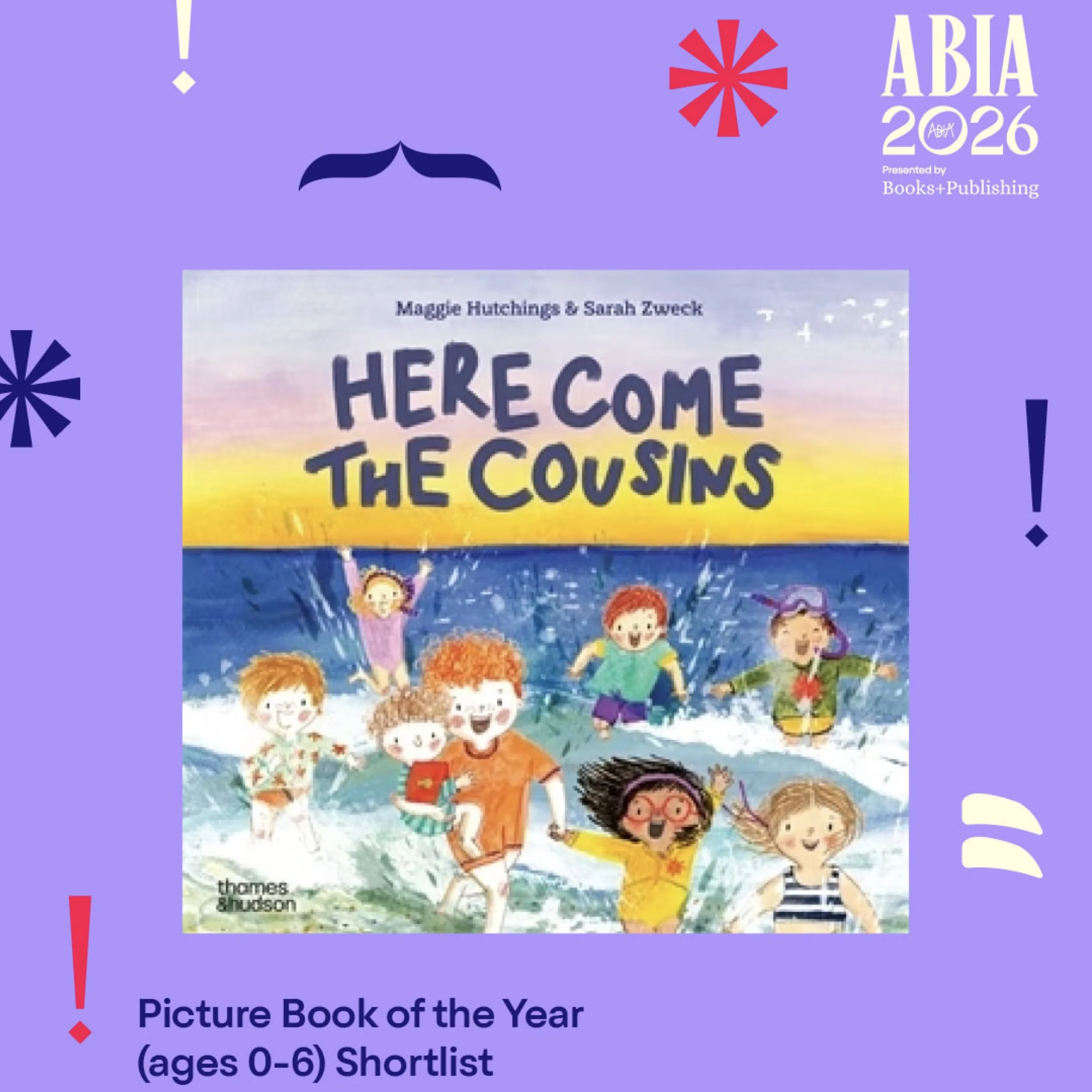 Here Come the Cousins shortlisted for ABIA Picture Book of the Year