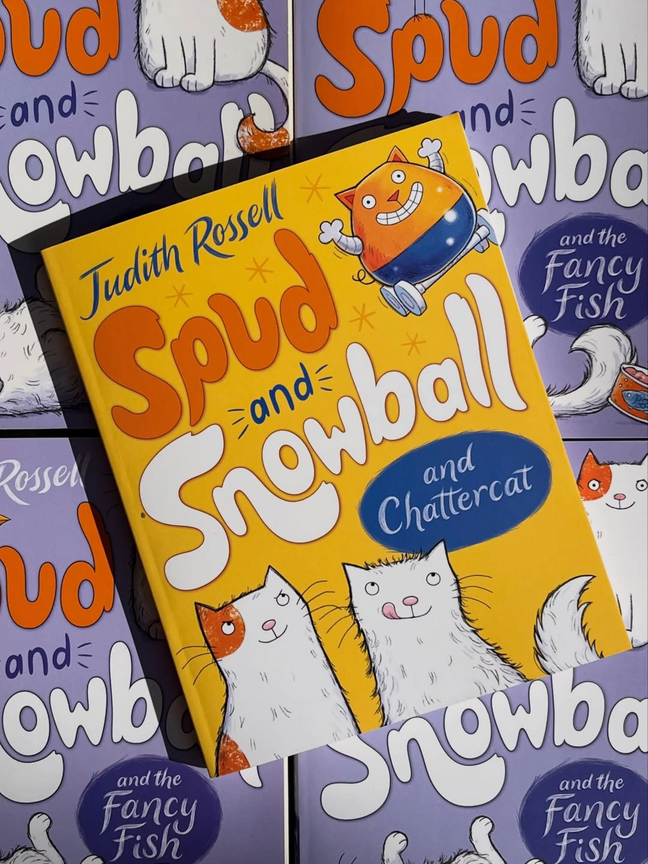 Out now: Spud and Snowball and the Chattercat by Judith Rossell.