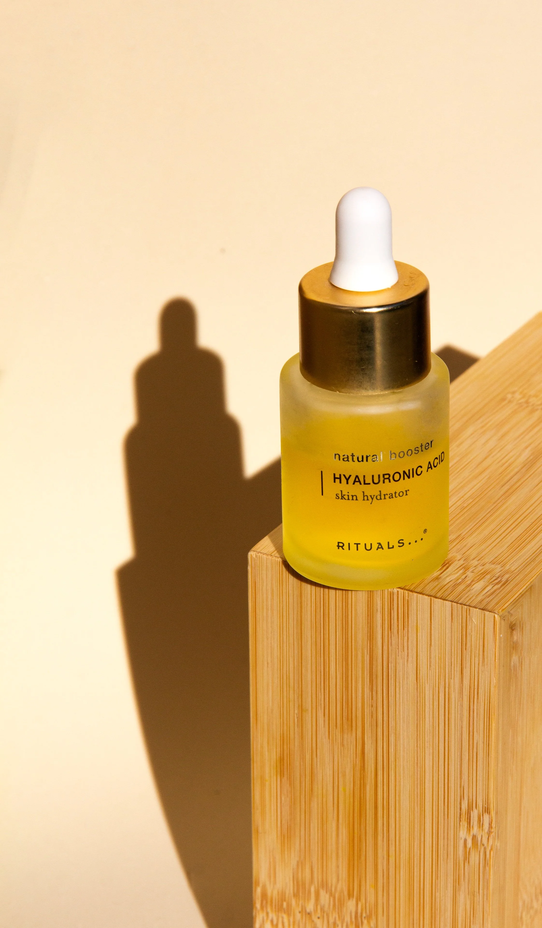 Skincare product photography with beis background