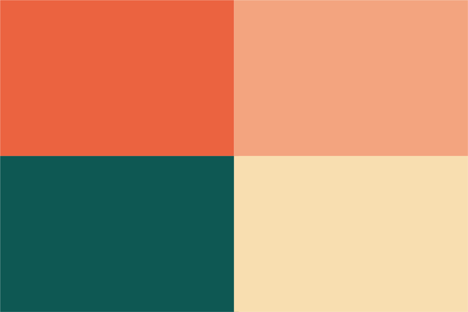 Palette colour, orange, beis and green