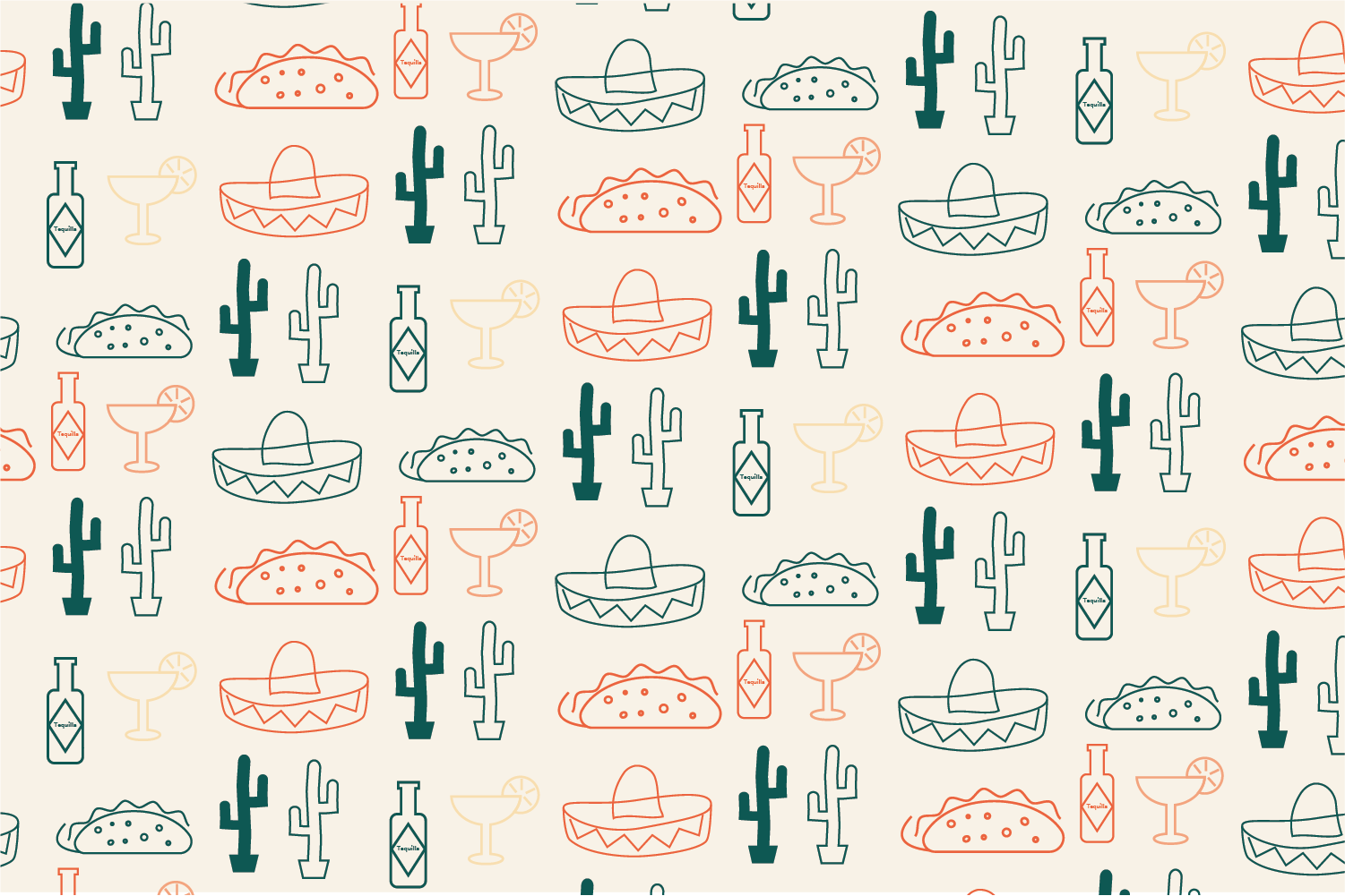 Patterns with Mexican designs 

