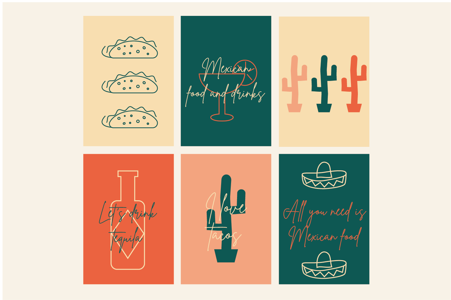 Poster with Mexican elements