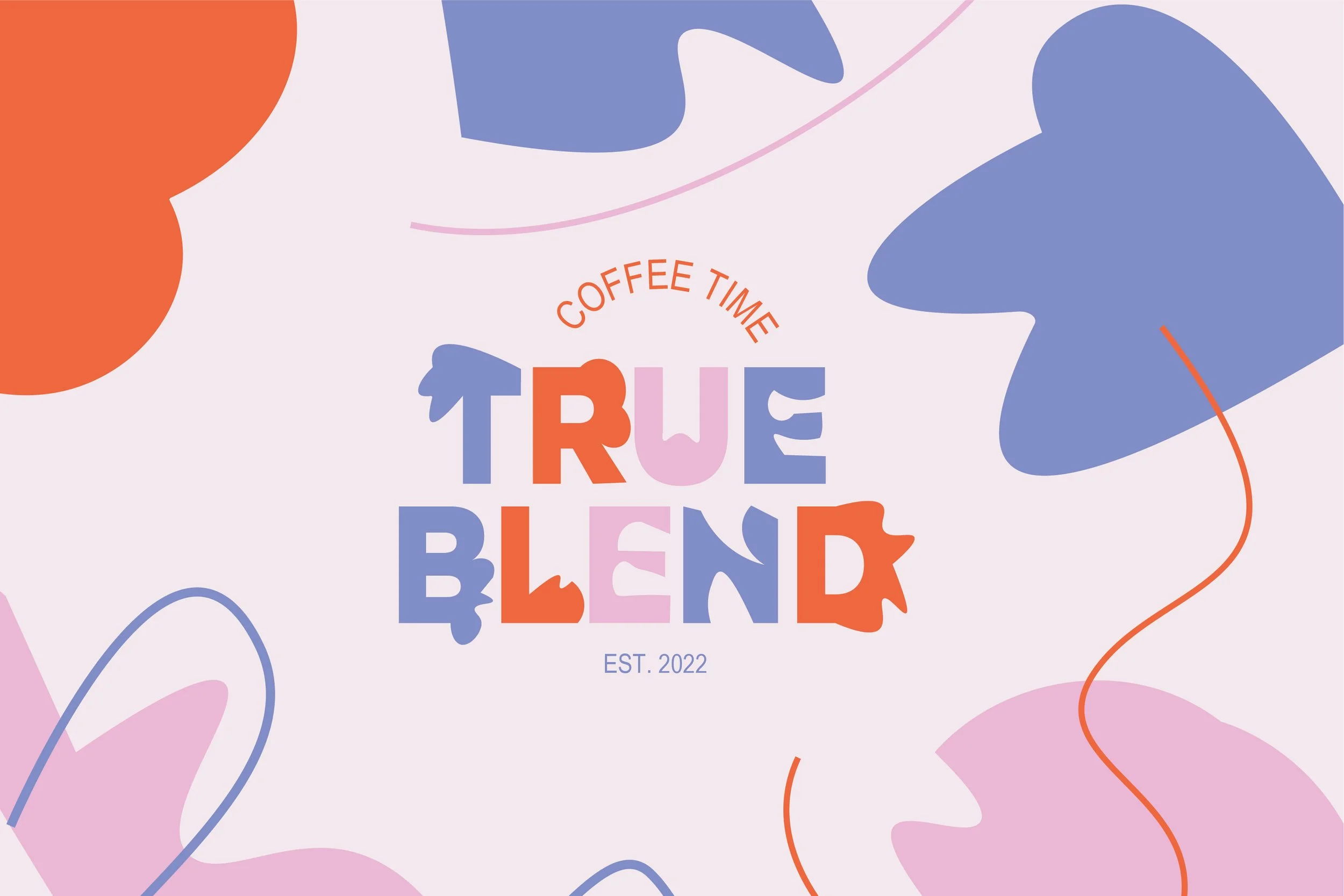 True Blend logo. Branding identity
