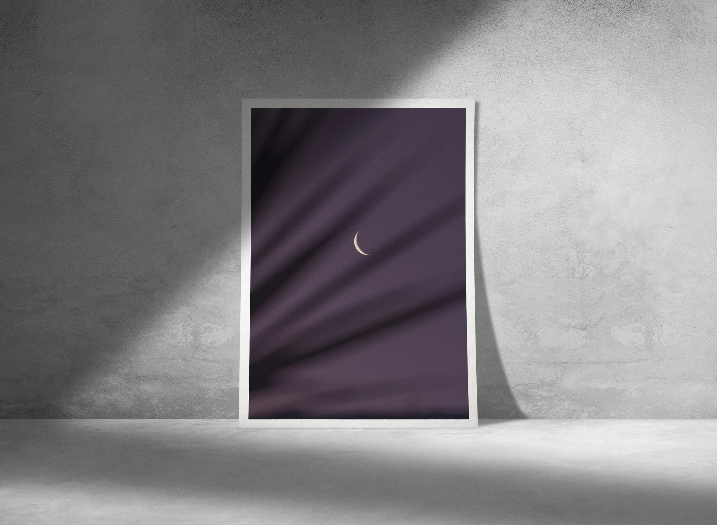 Surf Girl New Zealand Moon and Palm Tree Photography Print by Lou Lou B Photo