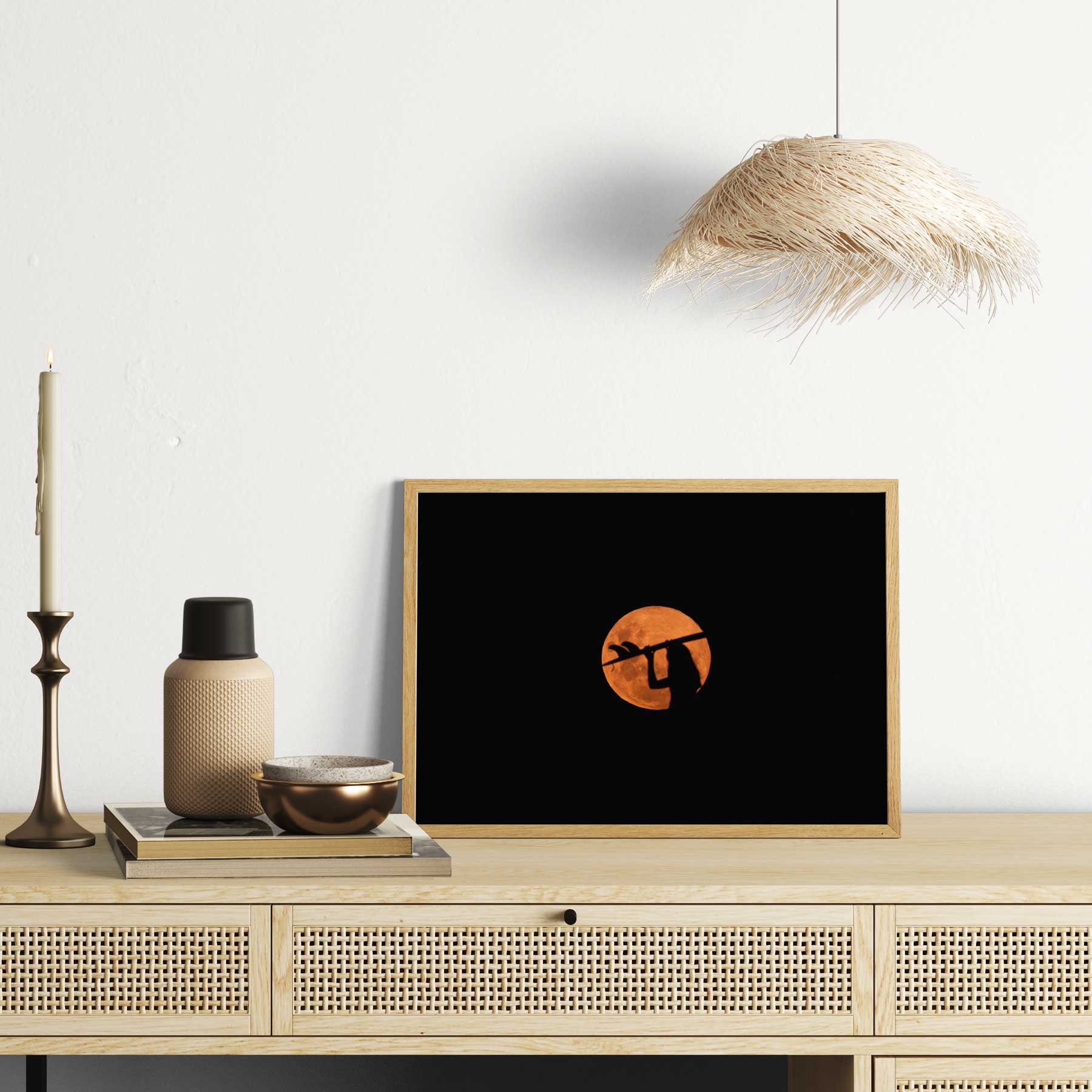 Surf Girl New Zealand Photography Print on Boho Desk