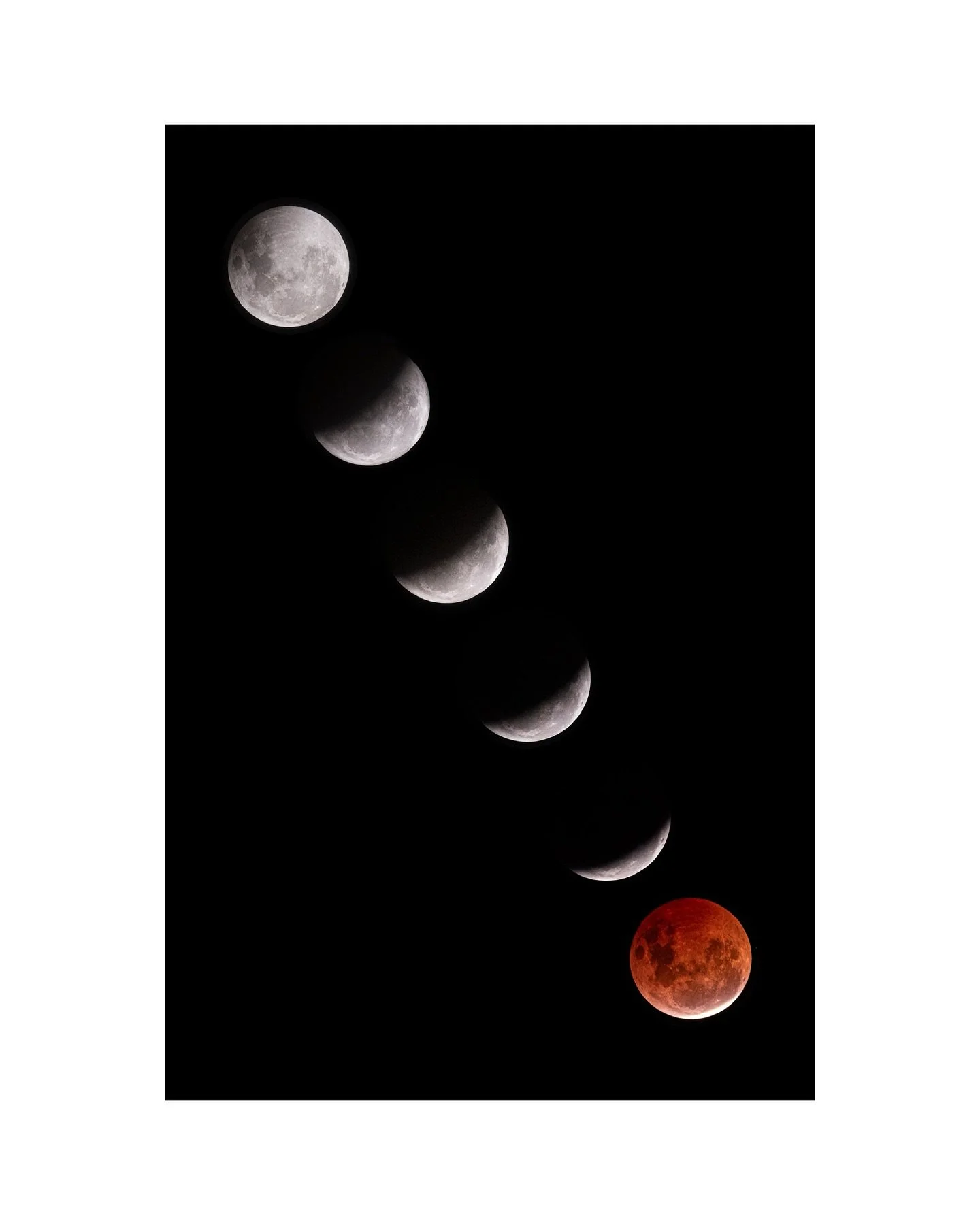 When the Earth is just in a perfectly inconvenient place.

Did anyone else see the lunar eclipse the other night? I caught it at totality after finishing reading bedtime stories to my little girl and ran to get my camera just in time. 

Captured with