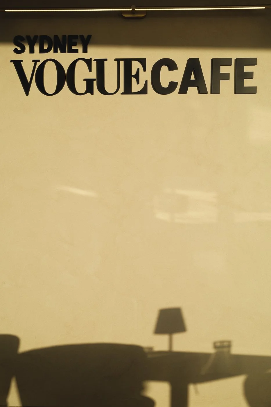 Sydney Vogue Café sign captured during my trip for the Fujifilm X-T50 global launch