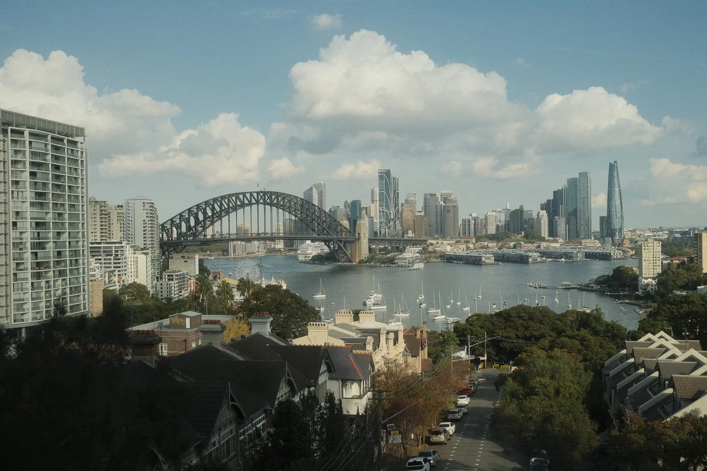Sydney Harbour Bridge and city skyline view during my trip for the Fujifilm X-T50 global launch in Sydney