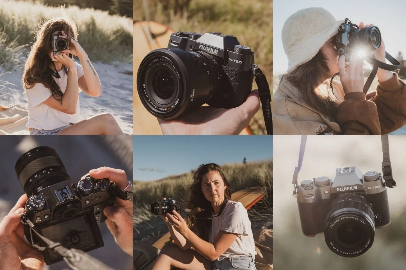 Fujifilm cameras being used for outdoor and beach photography in coastal conditions