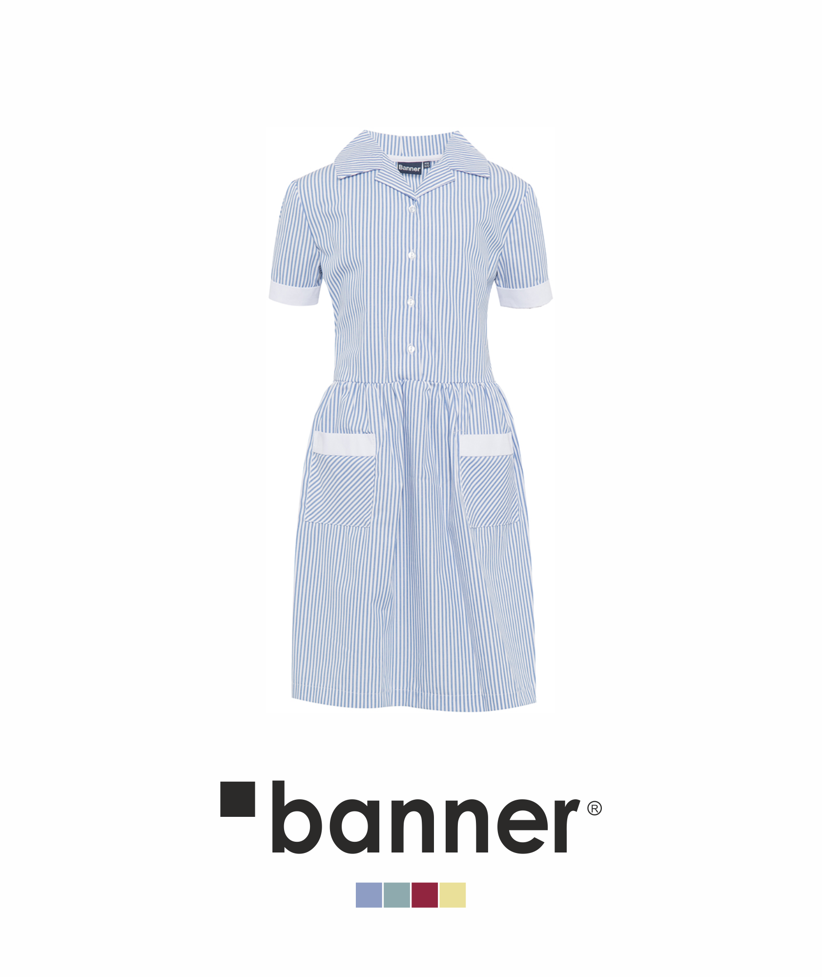 Blue Max Banner Girl's Ayr Short Sleeve Gingham School Dress