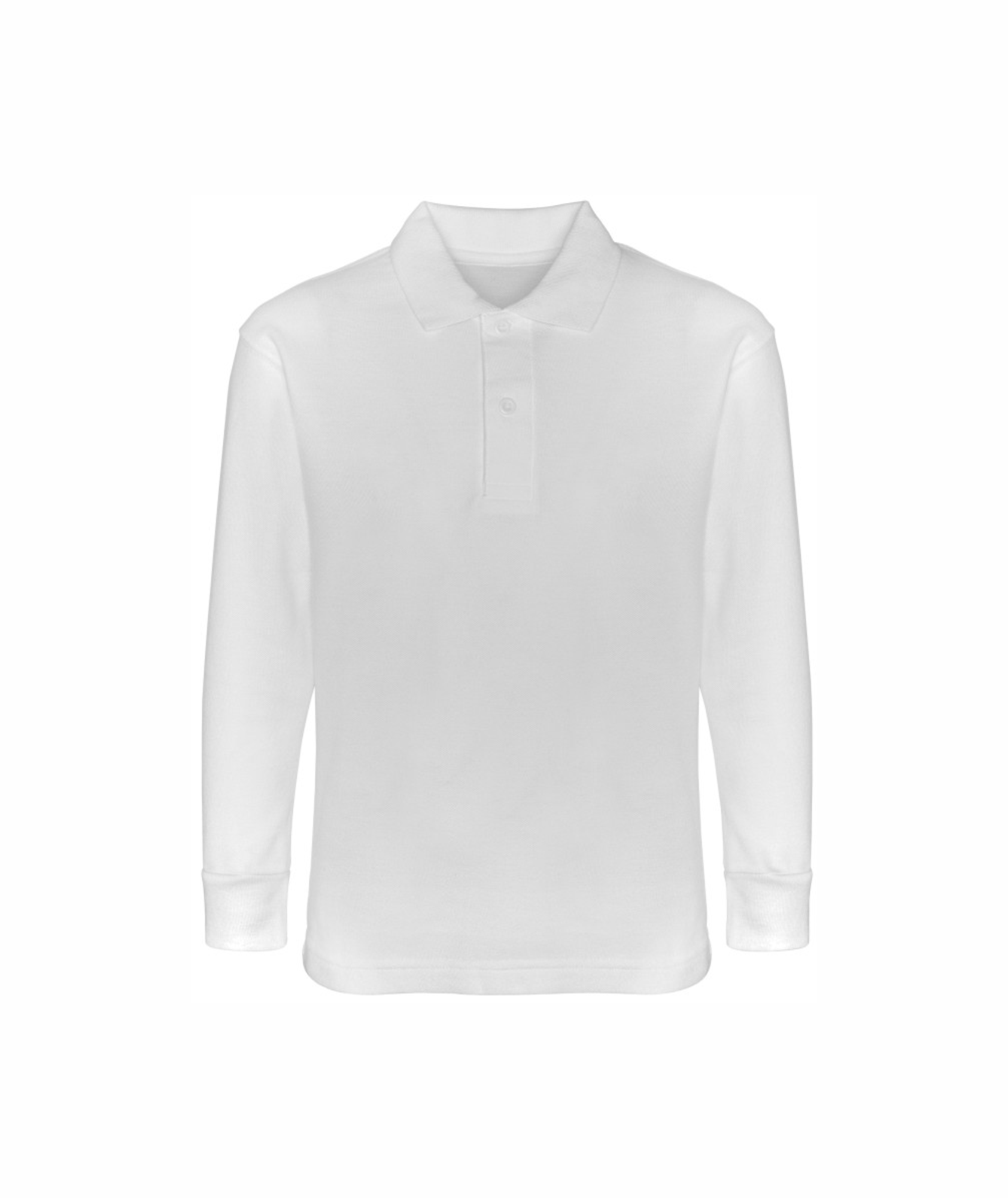 White Long Sleeve Polo Shirt