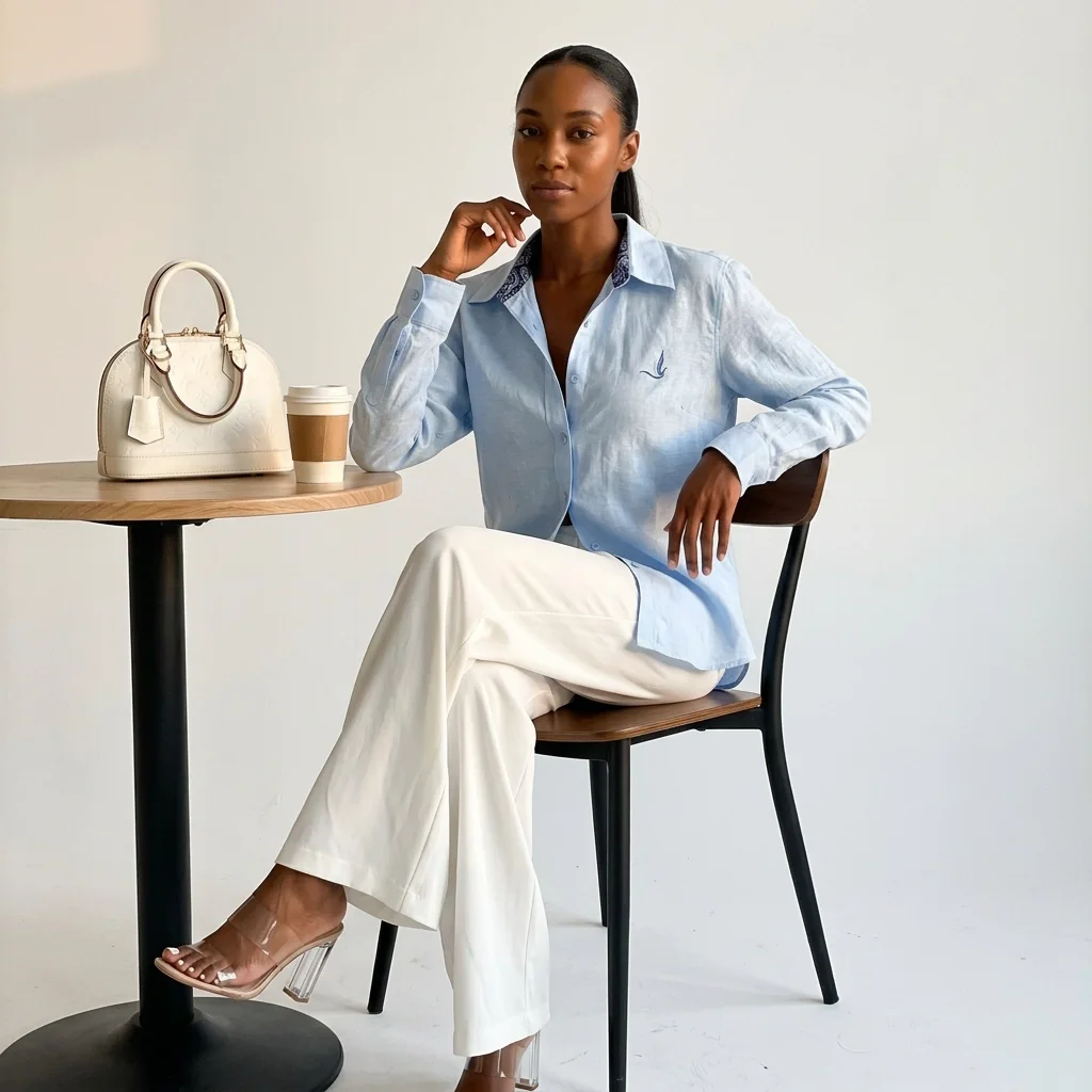 Dove Linen Button‑Up Shirts