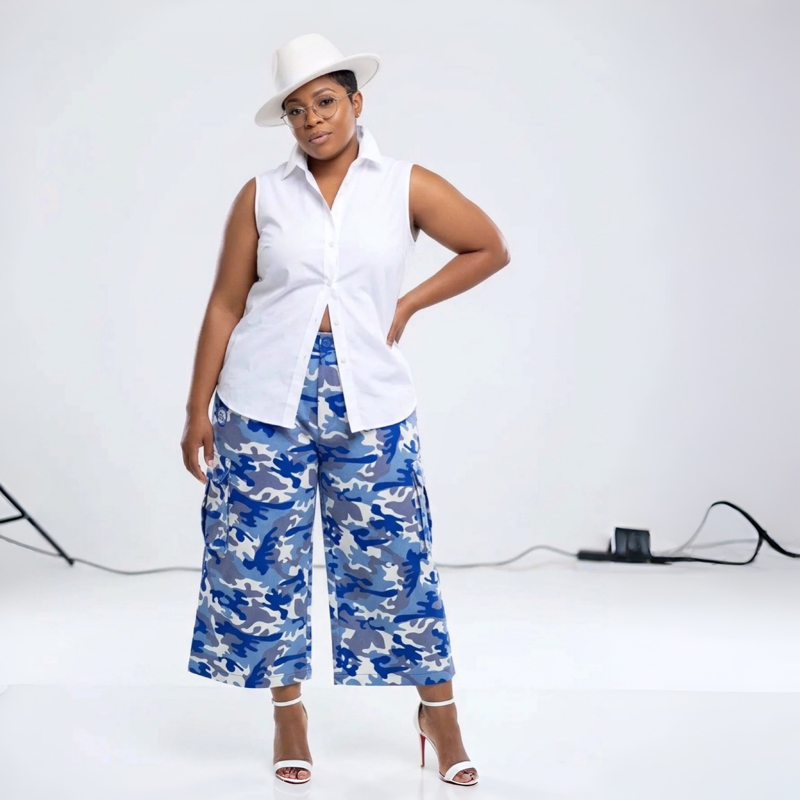 Zeta Camo Wide Leg Capri Pants (Waitlist Only)