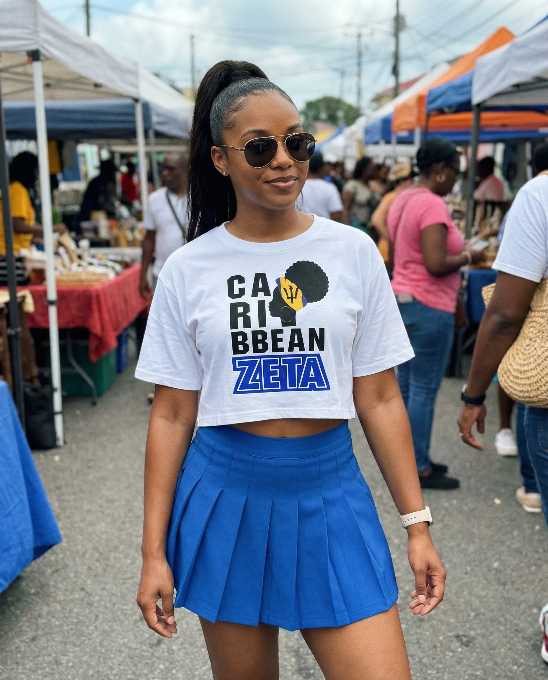 Caribbean Heritage Crop Top (Barbados)