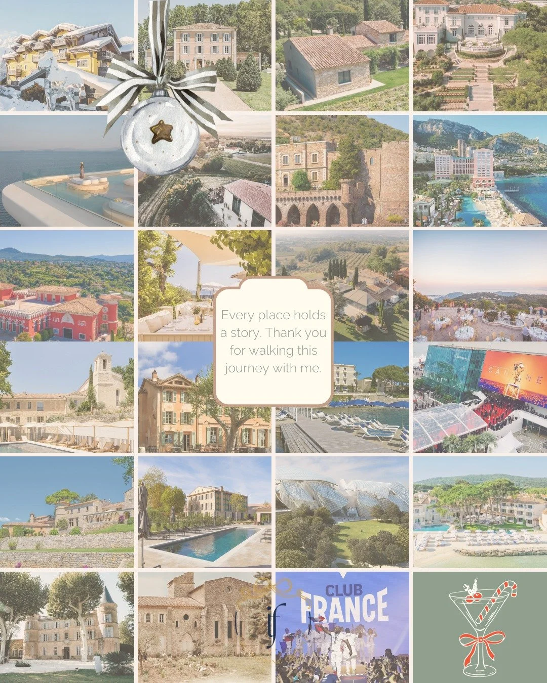 24 days, 24 destinations&hellip; and a journey that felt like opening a little door of meaning each morning.
As this Advent Calendar comes to a close, I look back at these places that shaped my craft &mdash; from sun-drenched terraces on the C&ocirc;