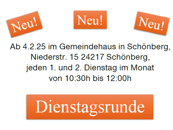 Neues Angebot: Die Dienstagsrunde