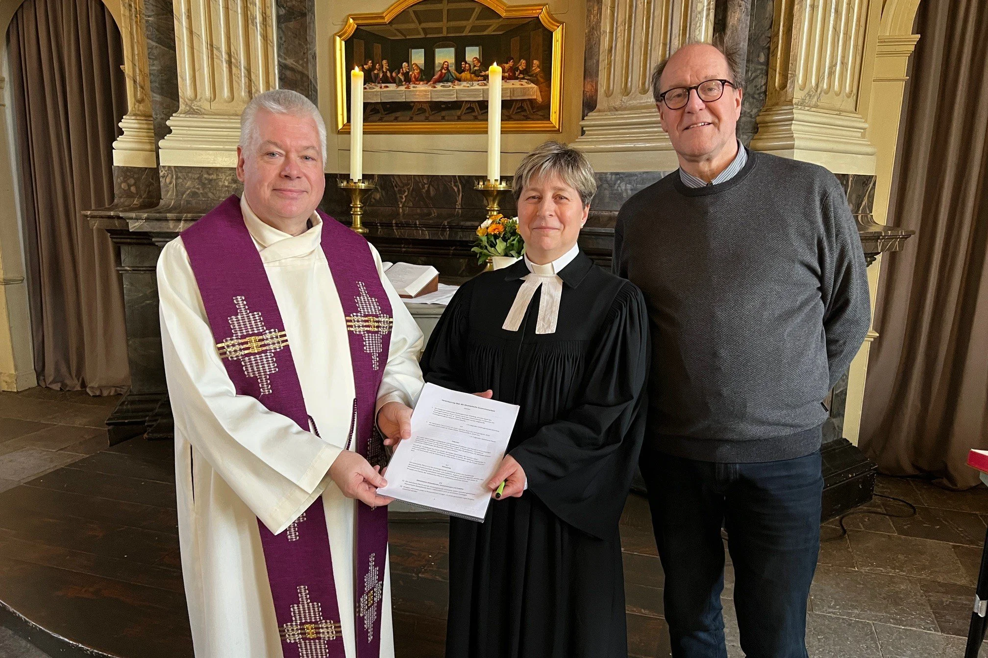 Unterzeichnung Nutzungsvertrag mit der katholischen Gemeinde