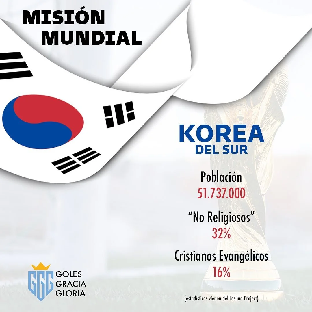 No olvidemos el &uacute;ltimo grupo! 🙏😀 &iquest;Tom&aacute;s un minuto para orar por los pa&iacute;ses de Grupo H?⁣⁣
⁣⁣
🇰🇷 Korea de Sur- Que, en medio de los problemas de suicidios, adicci&oacute;n al internet, crecimiento de la industria sexual,