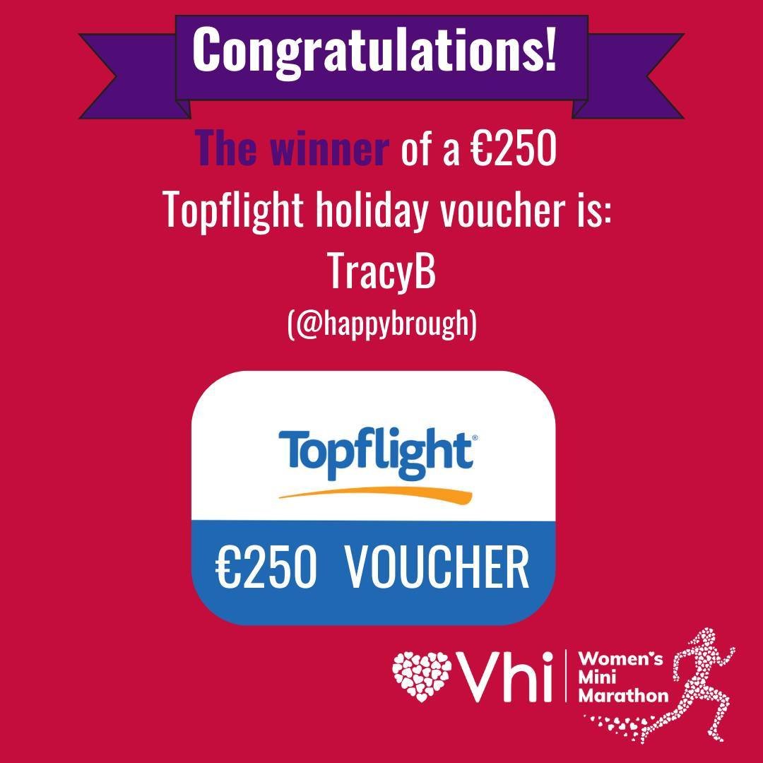 🥳 Congratulations TracyB @happybrough - you are the winner of the &euro;250 holiday voucher from our pals at @topflight.ie. Check your DMs 💌 

There will be one more chance at winning one of these fabulous  prizes over the coming weeks so keep your