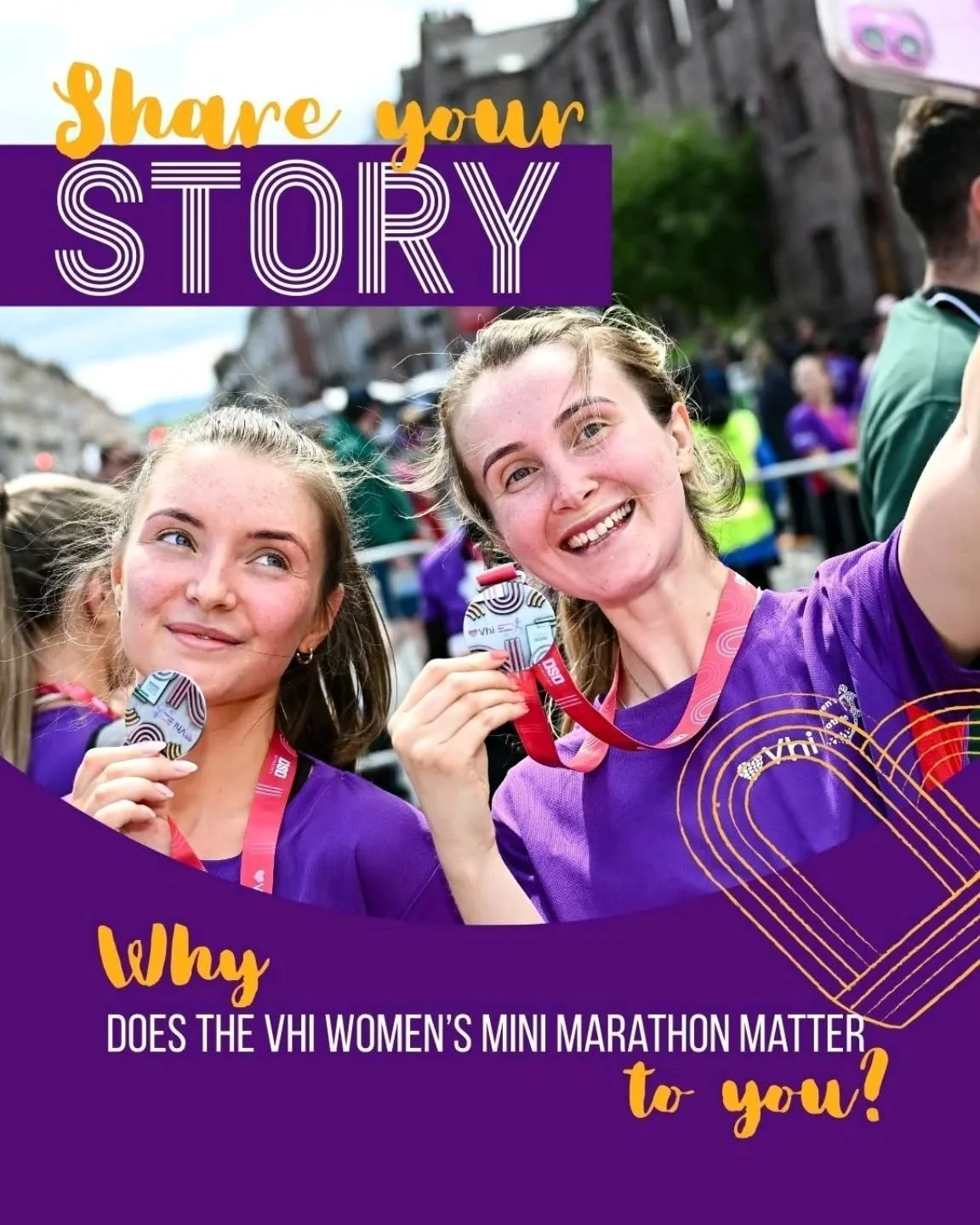 💜 Your Story. Your Reason. Your Moment. 💜

✨️ No matter your age, ability, background or pace, the Vhi Women's Mini Marathon means something different to everyone. We&rsquo;d love to hear why it matters to you 🫵 

Click the link in bio to share yo