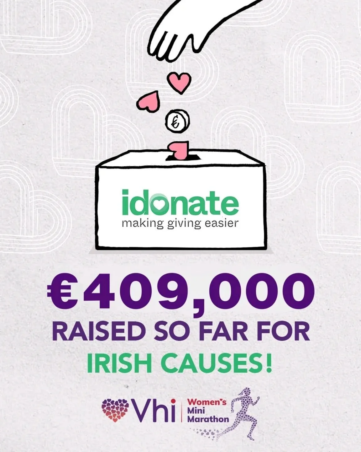 Over &euro;400,000 raised and counting 💜👏 😍

To every single person who&rsquo;s set up an @iDonate.ie page and fundraised for causes close to their heart: thank you!

Your support is making a difference in communities across Ireland, one step at a