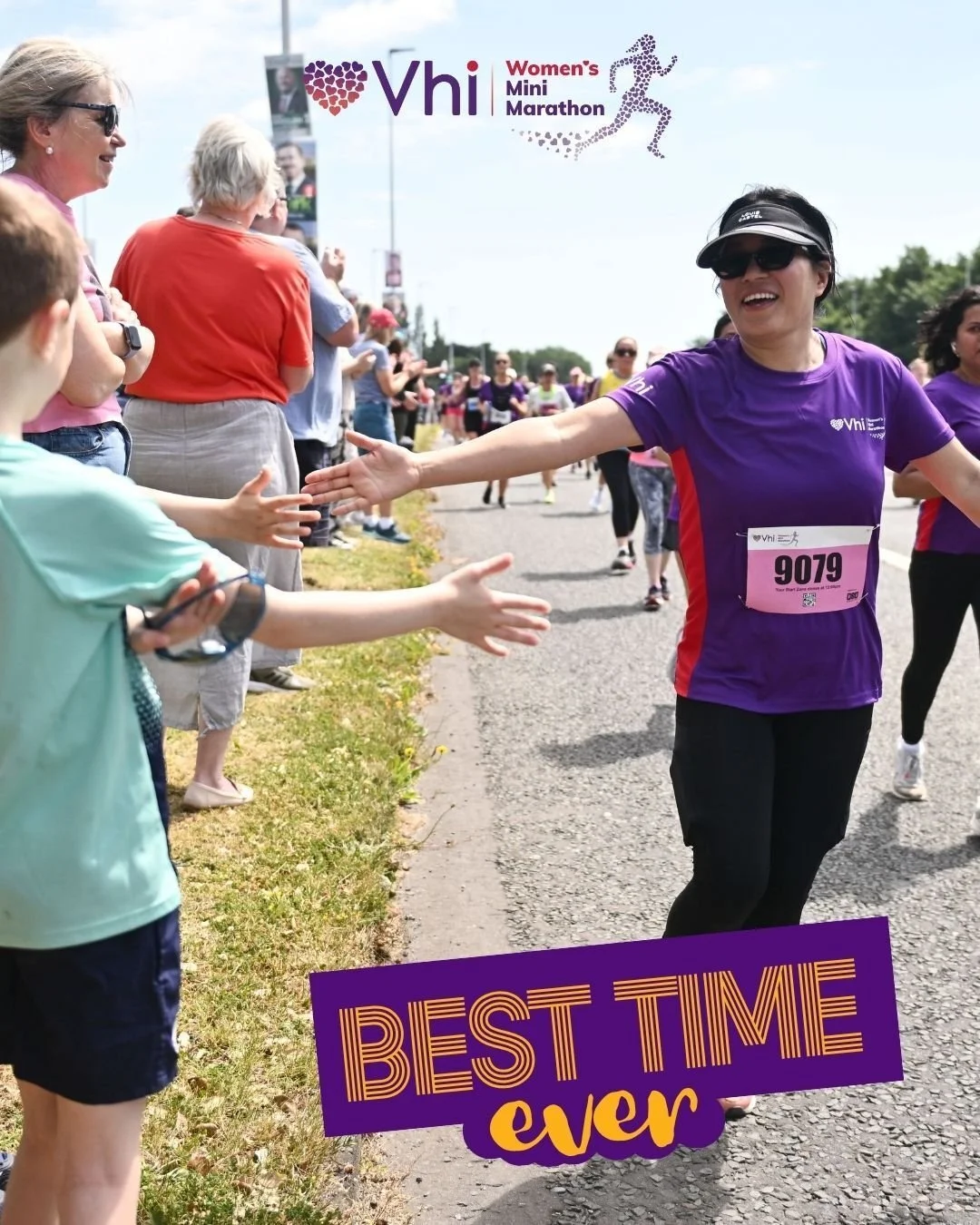 Every step feels lighter when someone is cheering you on. 🏃&zwj;♀️

From high fives along the route to encouraging words from the sidelines, it&rsquo;s the support around you that keeps the momentum going. 💜

#VhiWMM #BestTimeEver #DublinCity
