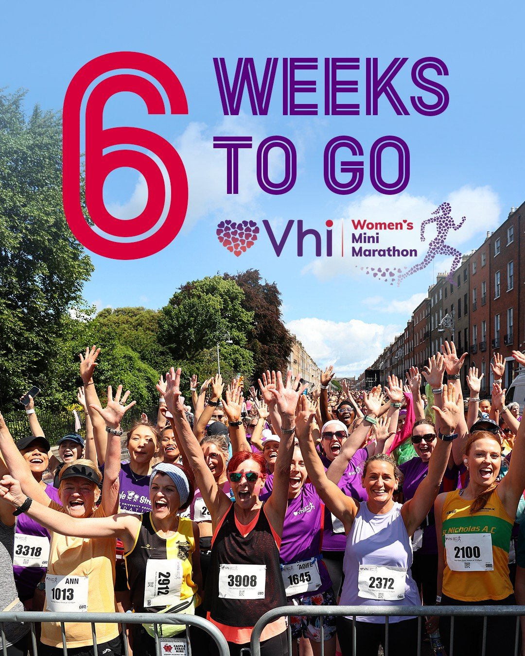 6 weeks to go! The countdown is on - who's excited!? 🤩🏃&zwj;♀️💜

#VhiWMM #BestTimeEver #DublinCity