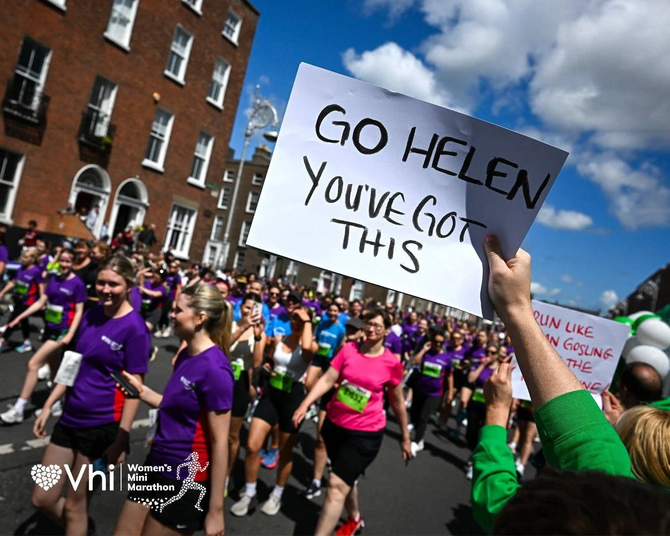 Special shoutout to all the amazing supporters who show up for us every year! Your support makes such a difference during those 10km 💕🎉

(We also wish we could see what the rest of that "Ryan Gosling" sign says 😂)

#VhiWMM #BestTimeEver 