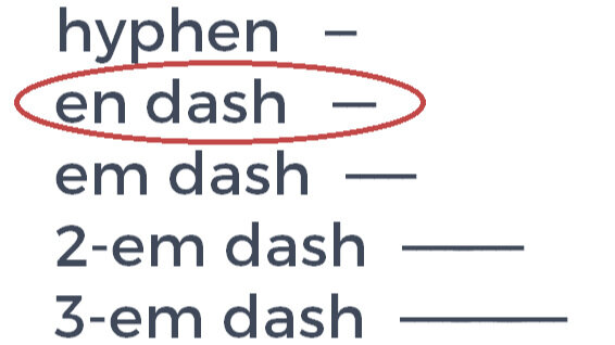 When to Use a Dash Versus a Hyphen