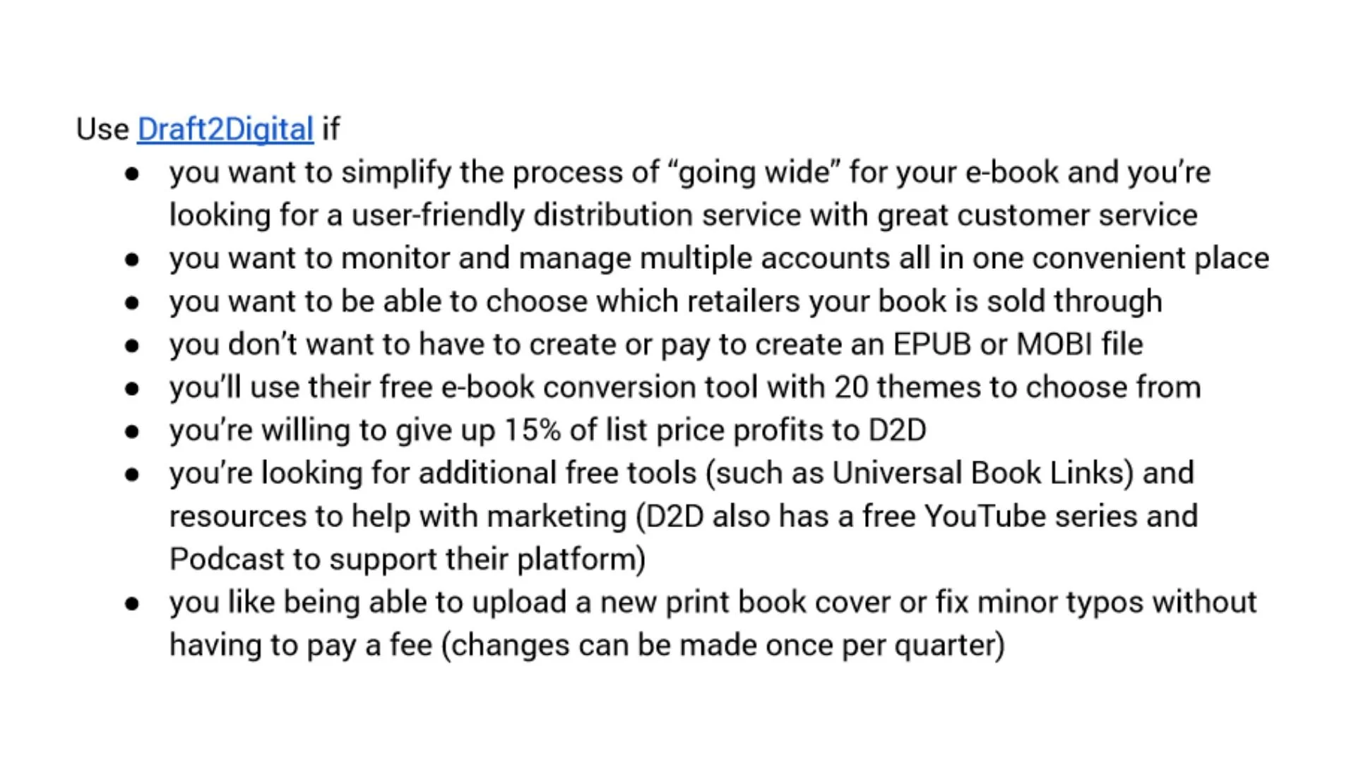 how to self publish book draft2digital