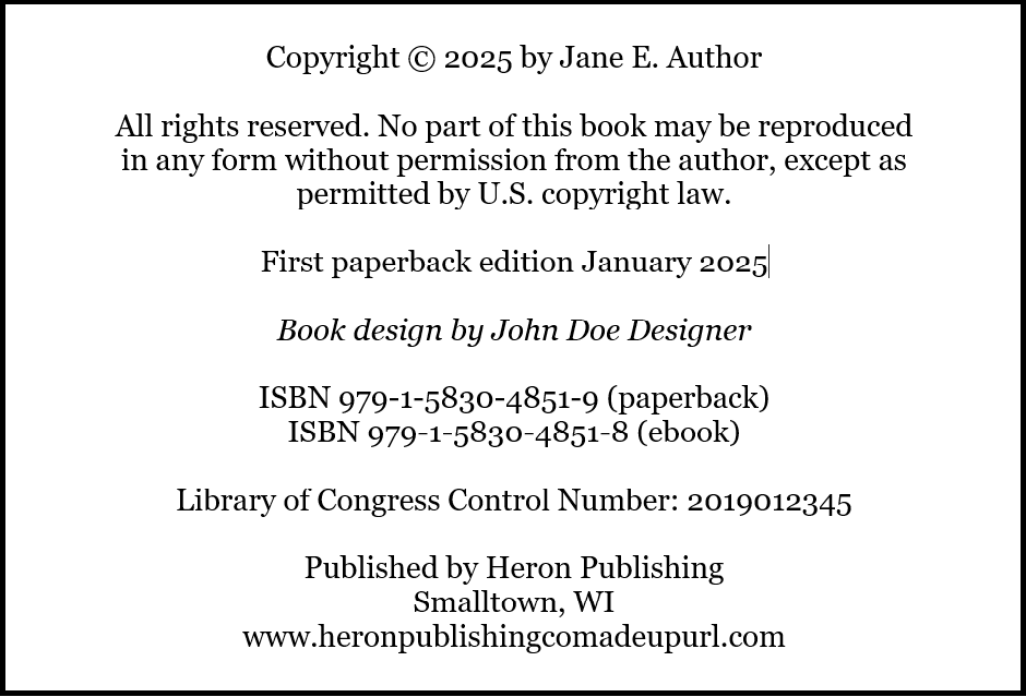 Getting a SelfPublished Book into the Library of Congress