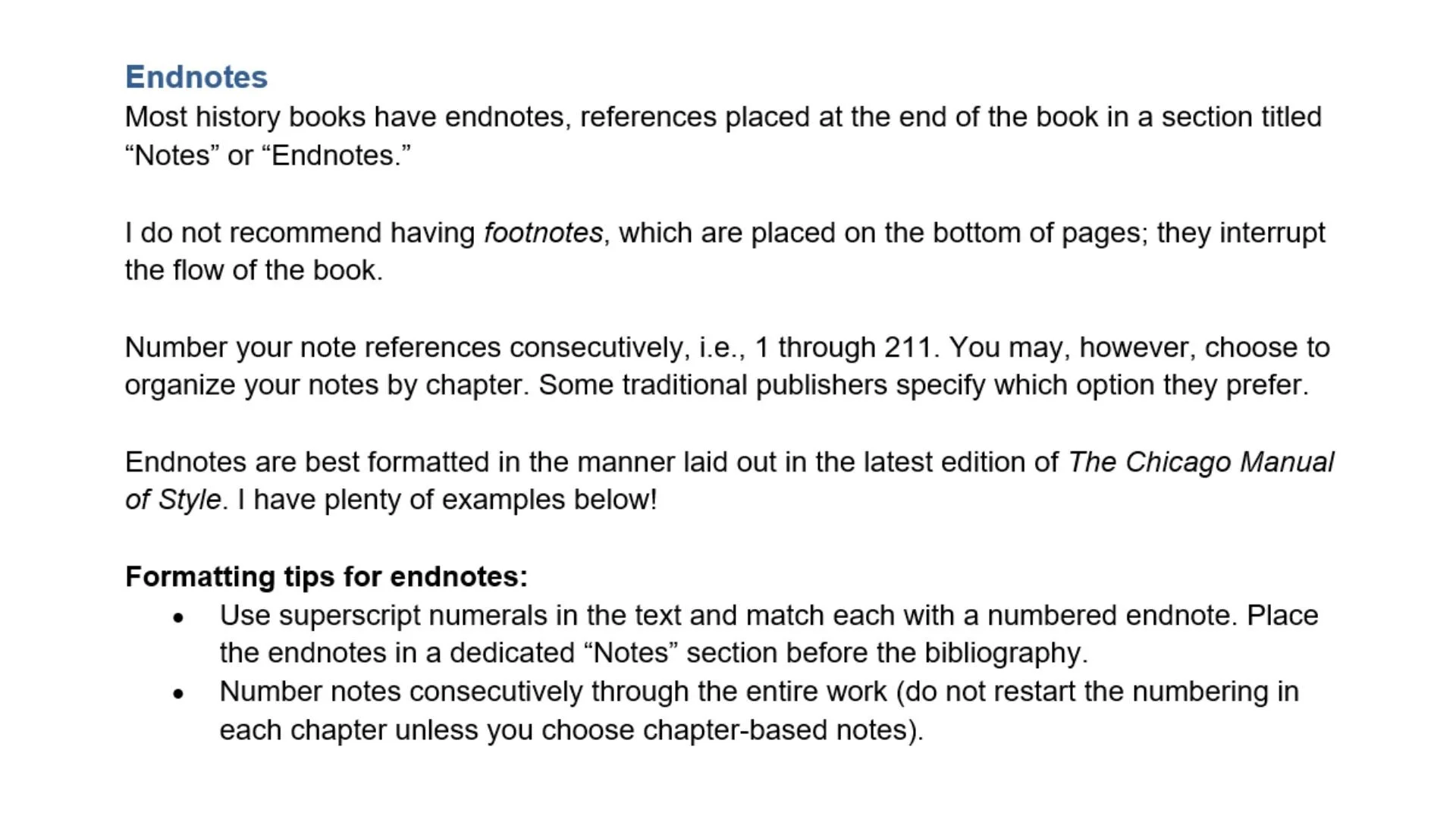 Screenshot of nonfiction book outline template formatting guidelines