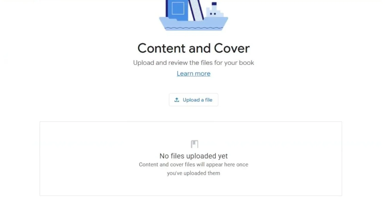 Google Play Books Partner Center upload EPUB and cover file