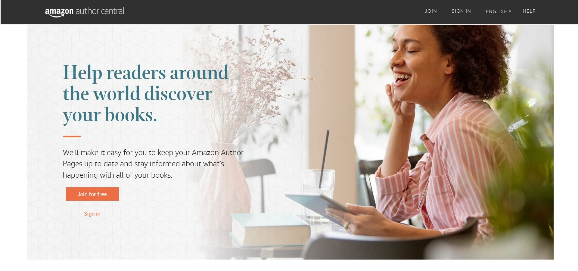 A screenshot of the sign-in page from a step-by-step guide to setting up an Amazon Author page in Amazon Author Central