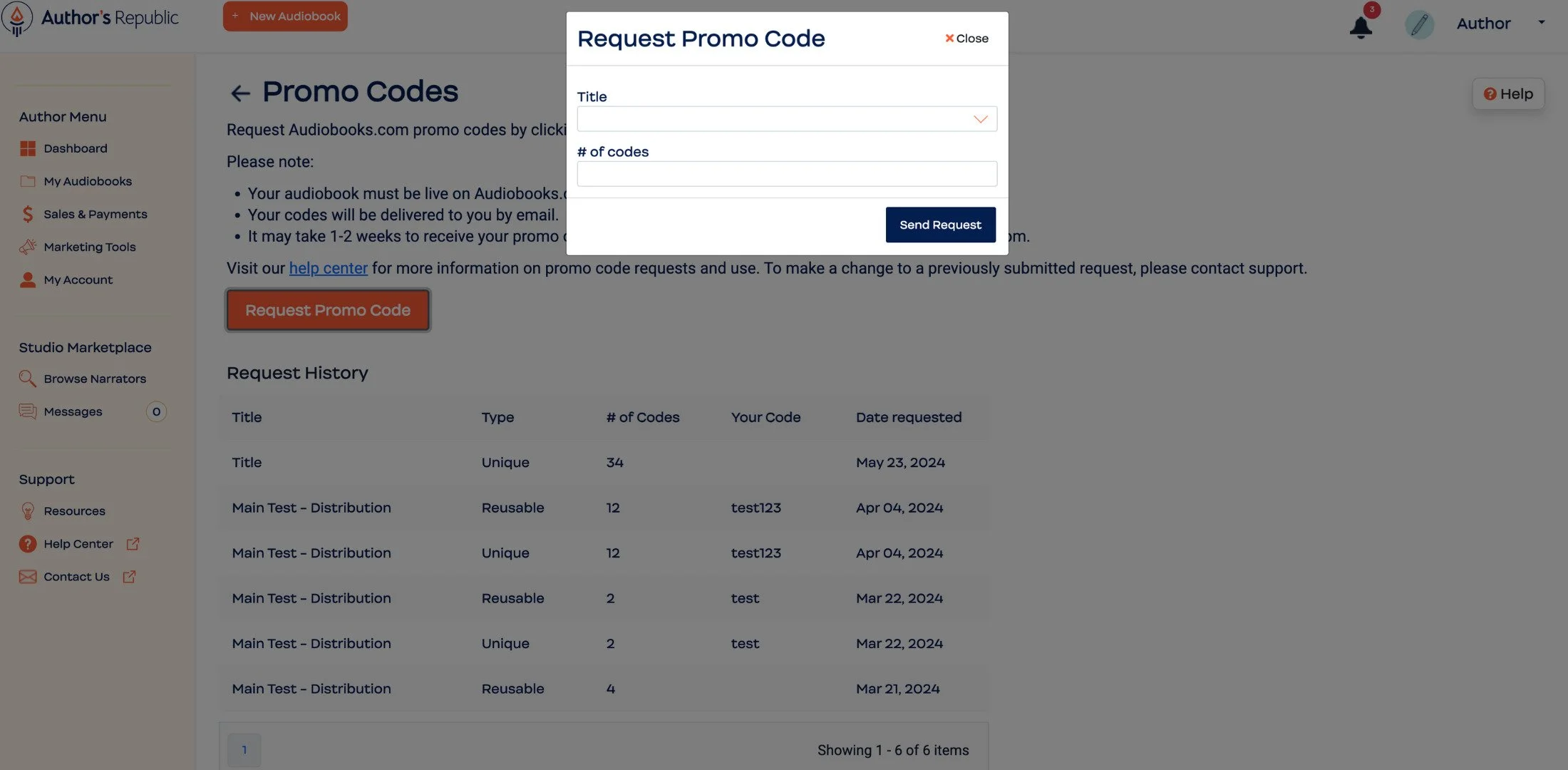 Author's Republic Audiobooks.com promo codes and Spotify promo codes for audiobooks