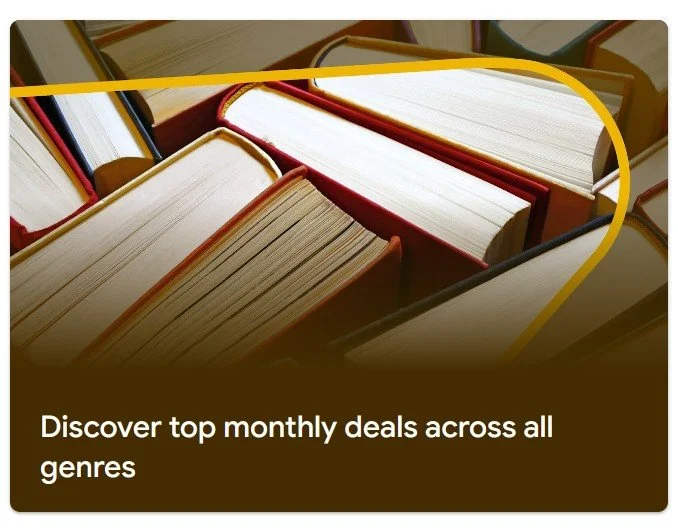 An image from the Google Play Store linking to ebook promotions (monthly deals), from an article about publishing on Google Play Books
