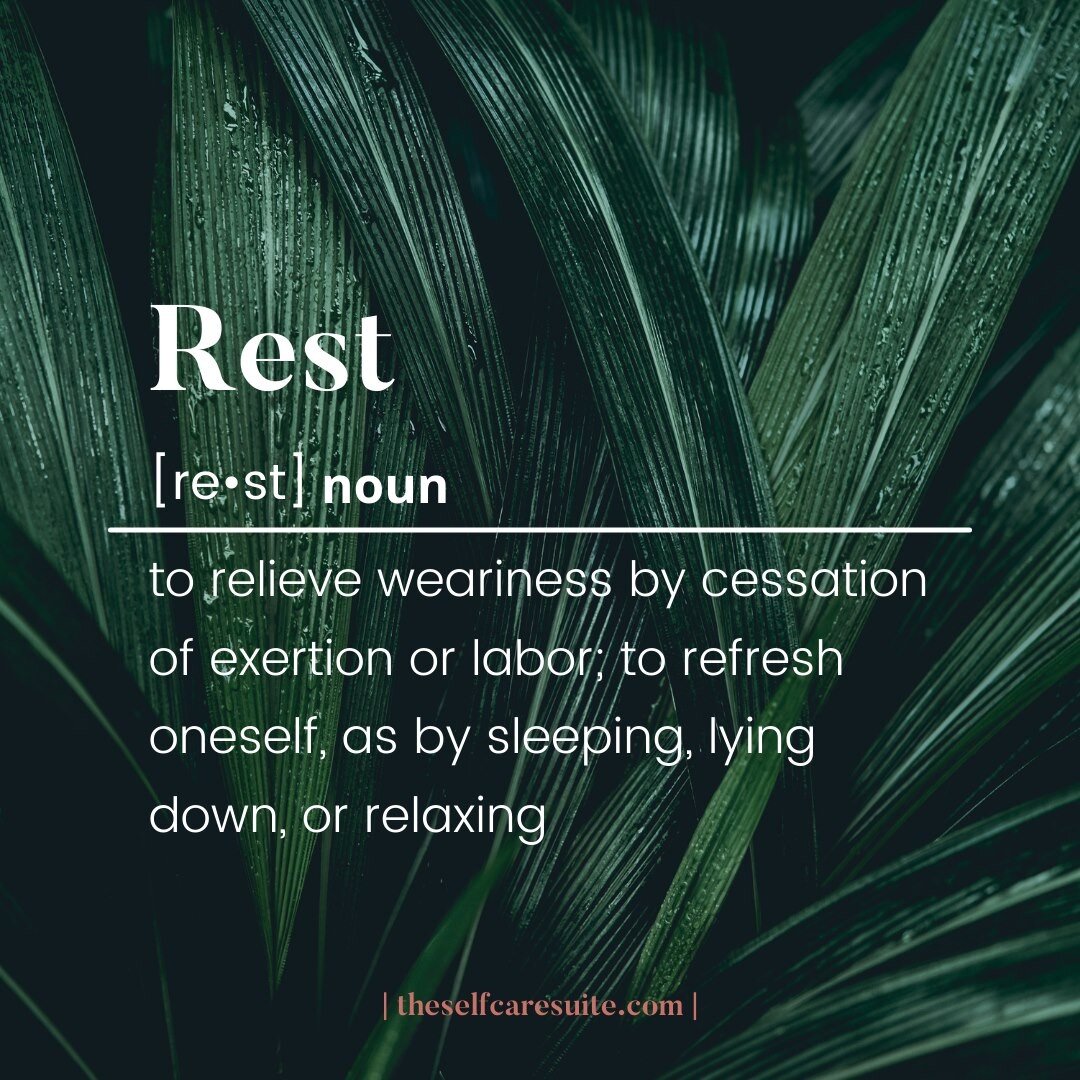 Rest can look like many things. It's not up to us to tell you how. That's your call. 

(Although it is #NationalNapDay so maybe take a nap at some point today if you can.)