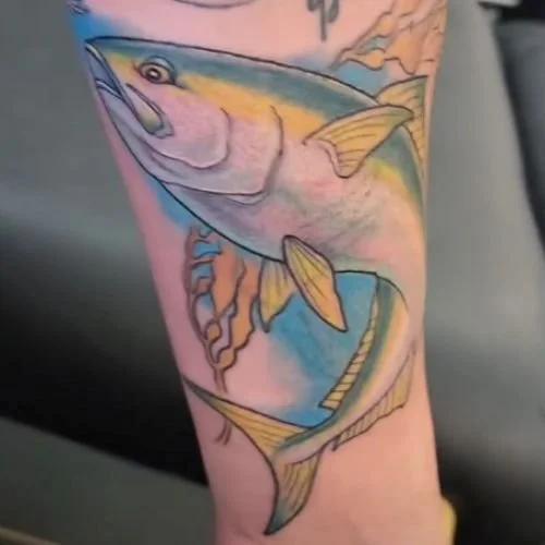 Trigger Happy Tattoo yellowtail sleeve